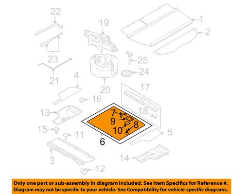 Subaru oem 05-06 outback-floor mat 95066ag04awa