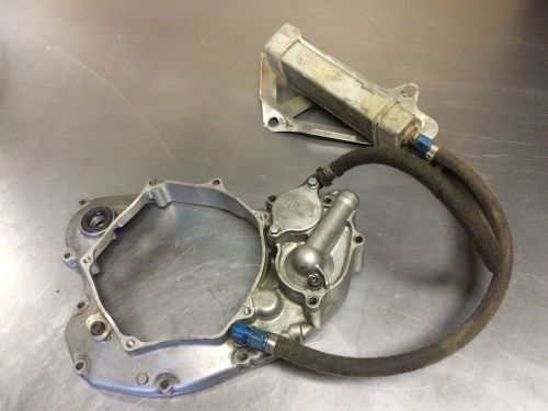 2008 rmz250 right clutch case cover pump oil cooler mod