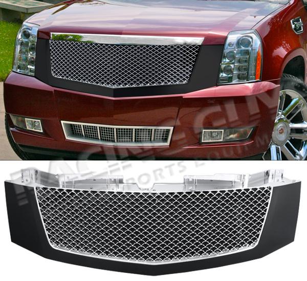 07 08 09 cadillac escalade esv ext suv black/chrome diamond style grille grill