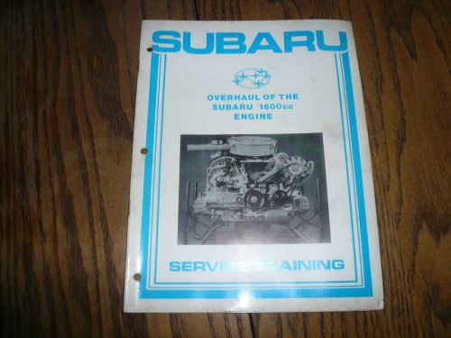 1981 subaru 1600cc engine overhaul - service training