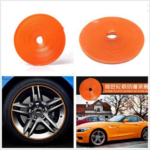 7m orange rim protector rings car wheel hub rims tire guard line rubber moulding