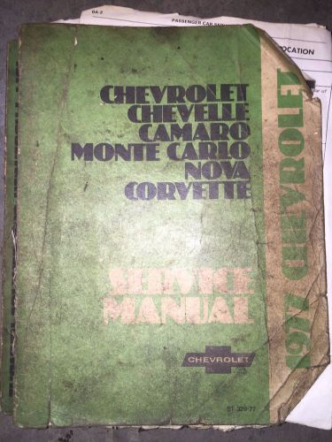 1977 chevrolet chevelle camaro monte carlo nova corvette service manual original