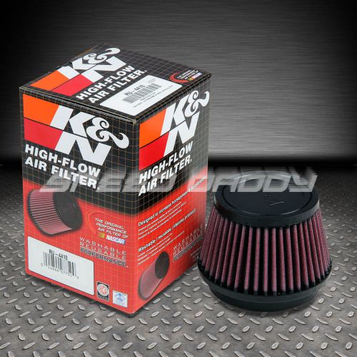 K&amp;n round tapered cotton 3.5” air intake piping rubber filter clamp-on ru-4410