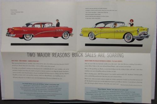 1954 buick special &amp; century color mailer sales brochure folder original