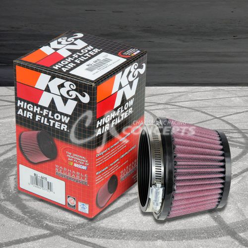 K&amp;n universal round tapered 3.5” rubber flange air intake filter+clamp ru-4410