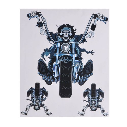 Cool!1 sheet skull man on motorcycle sticker decal for motorcycle motorbike