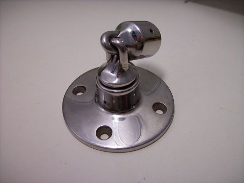 Stainless steel swivel base - deck plate - sailboat swivel base eye pad 4&#034; dia