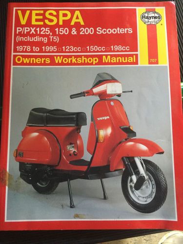 Haynes vespa owners workshop manual 1978-1995 px125 150 200 scooters 707 1988