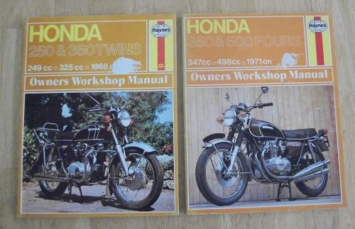 Honda 250 &amp; 350 twins and 350 &amp; 500 fours shop manuals by haynes