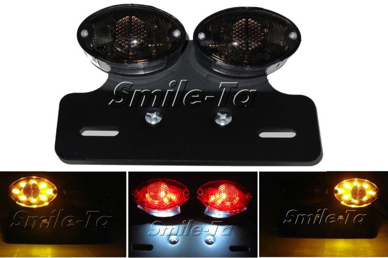 Motorcycle bike led rear brake running license plate tail light quad atv ^