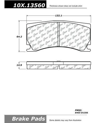 Centric 104.13560 brake pad or shoe, rear