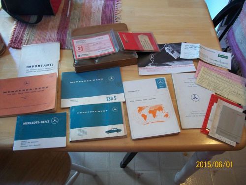 Mercedes benz 1969 280s manuals, catalogs, literature &amp; original bill of sale