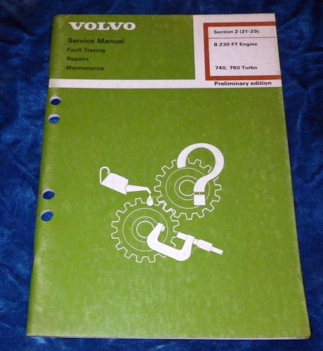 Volvo service manual b230ft engine 740 760 turbo 1986 tp30987/1 sec.2 (21-29)