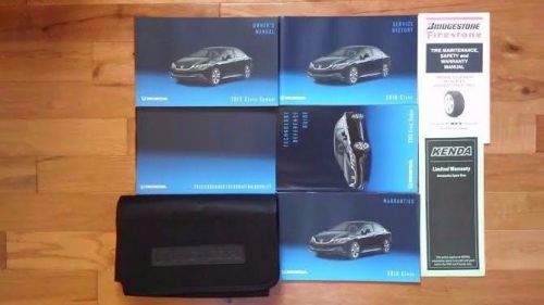 2013 honda civic sedan owner&#039;s manual set  oem original w/ case