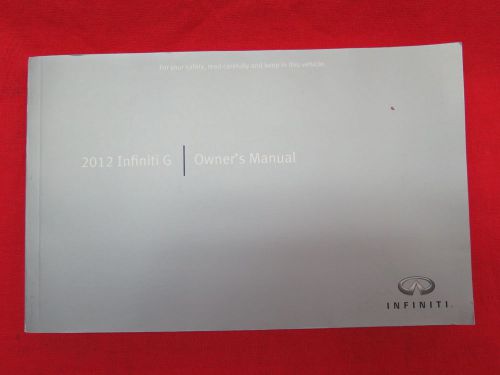 2012 infiniti g owners manual guide book