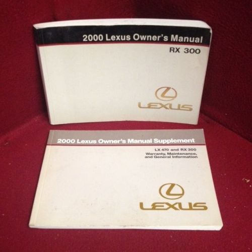 2000 lexus rx300 rx 300 oem owners manual set