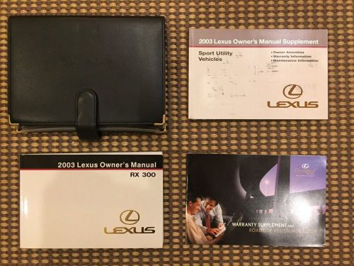 03 2003 lexus rx rx300 owners owner&#039;s manual books set and case oem