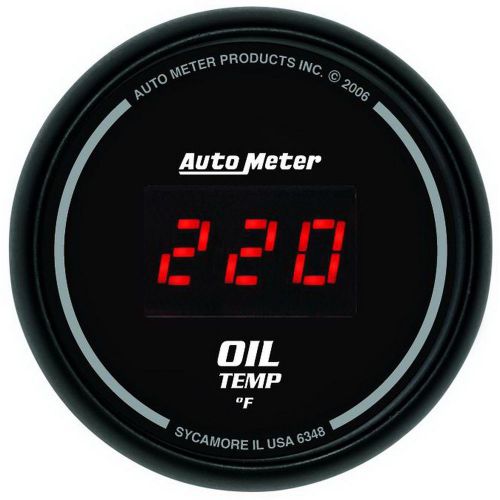 Auto meter 6348 sport-comp; digital oil temperature gauge