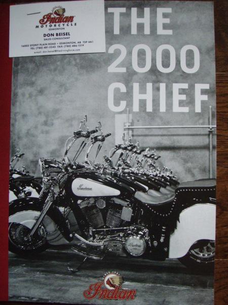 Vintage indian chief motorcycle brochure