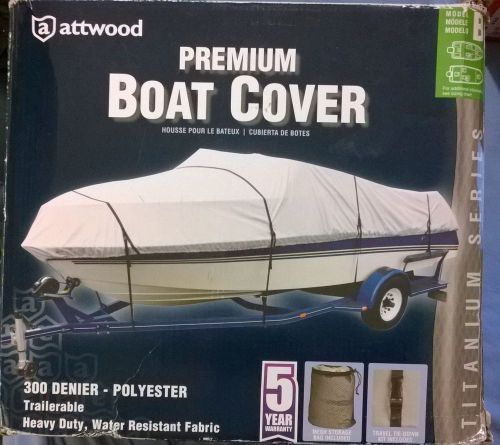 Attwood silver series 300 denier polyester premium boat cover model b 16&#039;-18&#039;6&#034;