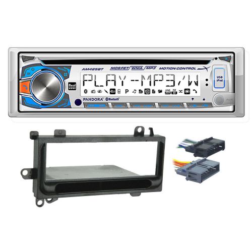 97-02 jeep wrangler dual am425bt waterproof cd player/radio/stereo+install kit