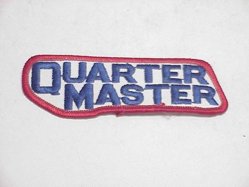 New quarter master race car iron on sew on firesuit pit crew uniform patch