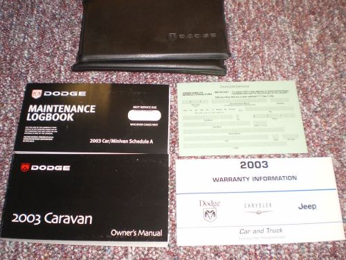 2003 dodge caravan van owners manual books guide case all models