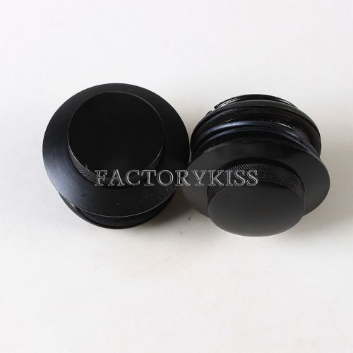 Gas fuel cap set for harley 82 up screw type tank cap black cad