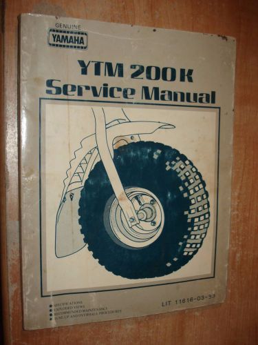 1983 yamaha ytm 200k 3 wheeler service manual original shop repair book