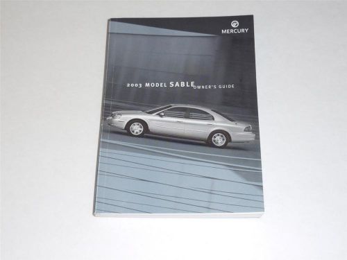 2003 mercury sable owners manual book