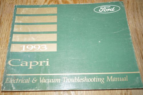 1993 mercury capri factory wiring diagrams service manual evtm book 37499