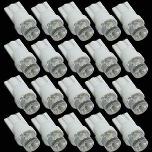 20x t10 w5w concave 1 led dome instrument interior car light bulb white 12v