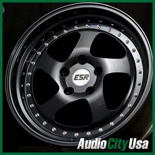 Esr wheel sr02 satin blk 18x9.5 5-100 et+35 fit  dodge neon scion tc subaru impr