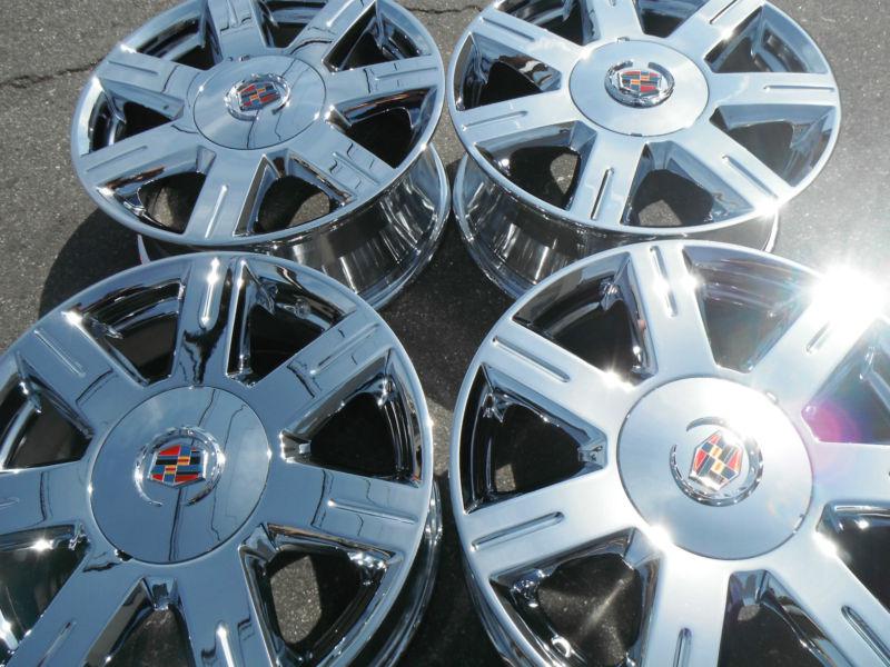 17" cadillac dts sts seville deville factory chrome wheels rims oem set purchase