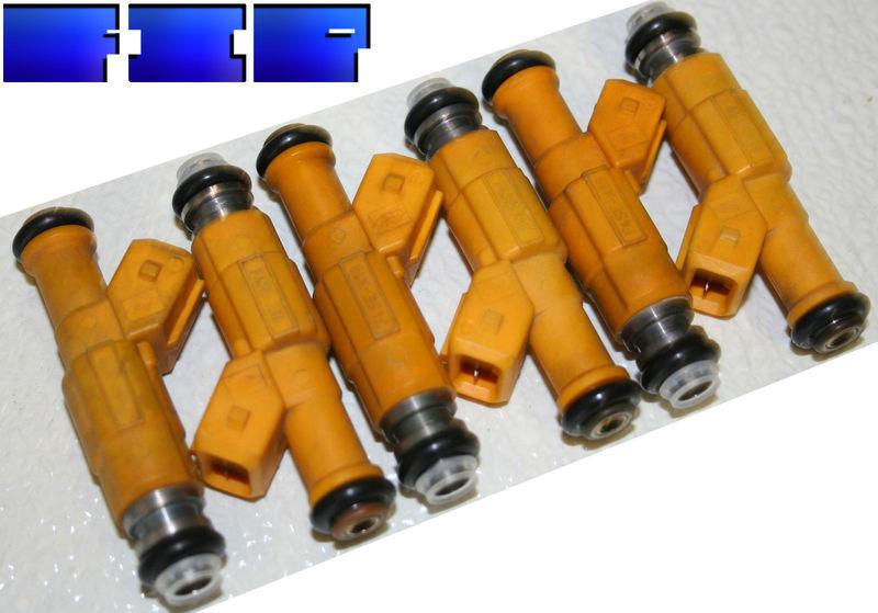 Set of 6 oem upgrade bosch design 3 19lbs fuel injectors. many applications!