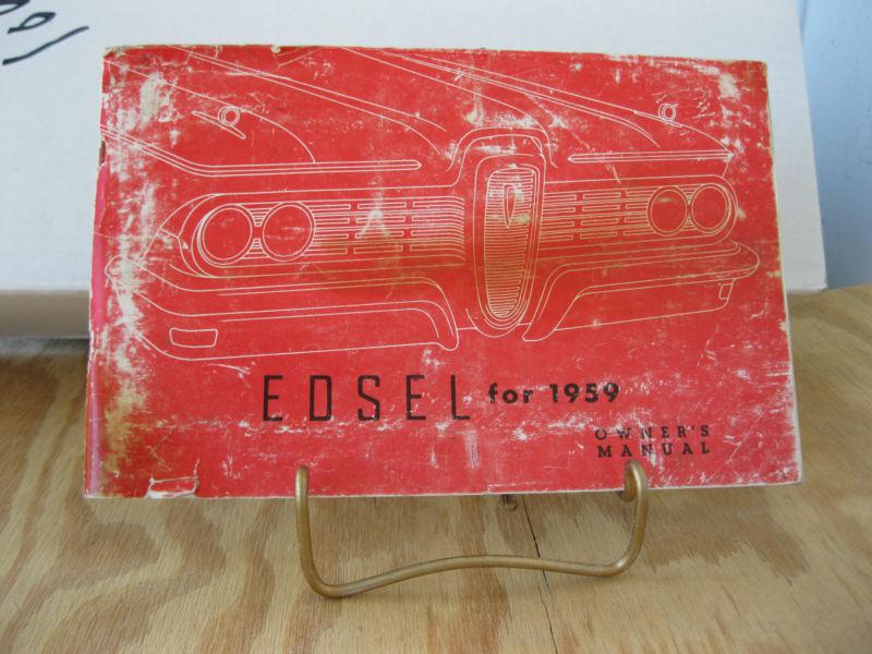 Edsel manual and warranty card 1959.