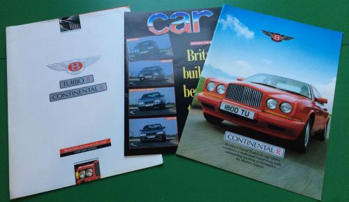 1991 bentley turbo r and continental r promotional pkg