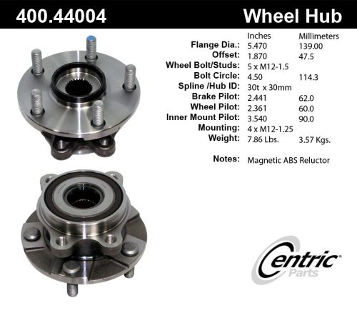 Standard axle bearing &amp; hub assembly fits 2006-2013 toyota rav4  c-te