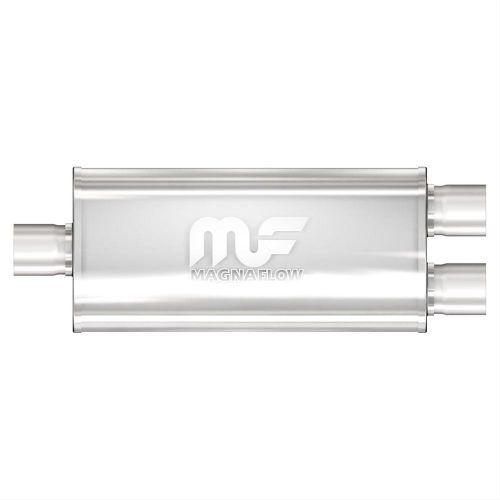 Magnaflow muffler 2.50&#034; inlet/dual 2.50&#034; outlet stainless steel polished ea