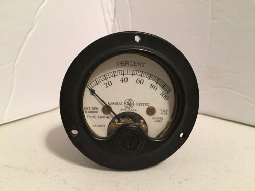 Vintage ge model vas3 percent gauge