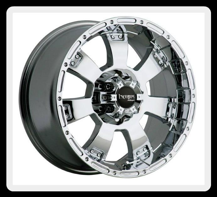 17" incubus 815 krawler 6x5.5 escalade suburban chrome wheels rims free lugs!