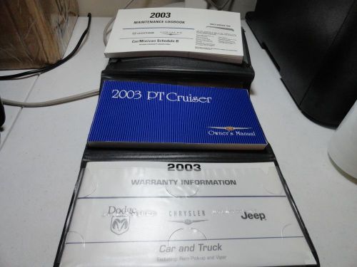 2003 chrysler pt cruiser original owners manual guide, owner&#039;s book with case