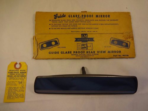 1940&#039;s 1950&#039;s nos gm mirror with accessory guide glare proof mirror box 983106