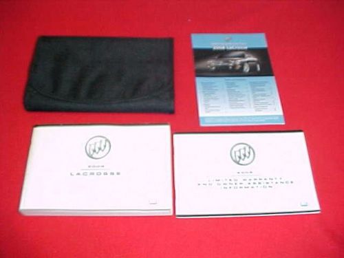 2008 original buick lacrosse owners manual service guide book kit 08 w/ case oem