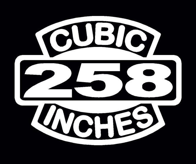 258 engine decal emblem stickers inline six straight 6 ratrod decals