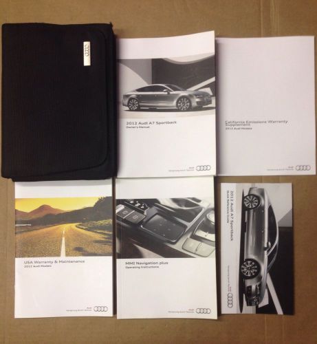 2012 audi a7 sportback owner&#039;s manual with case