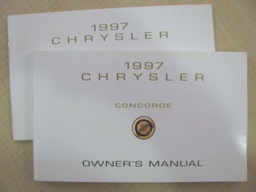 1997 chrysler concorde owner&#039;s manual part # 81-026-9725 first edition