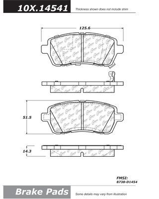 Centric 105.14541 brake pad or shoe, front