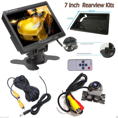 2 video input waterproof 420tv reverse camera + 7&#034; tft lcd car rearview monitor