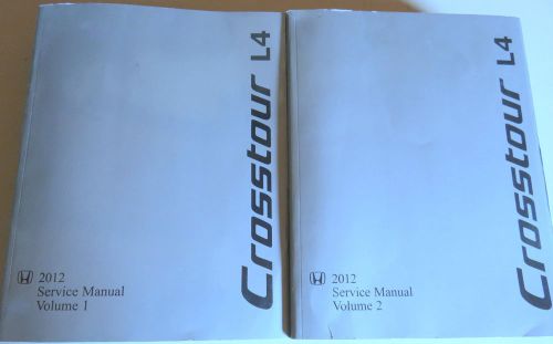 2012 honda accord crosstour service repair shop workshop manual factory book set